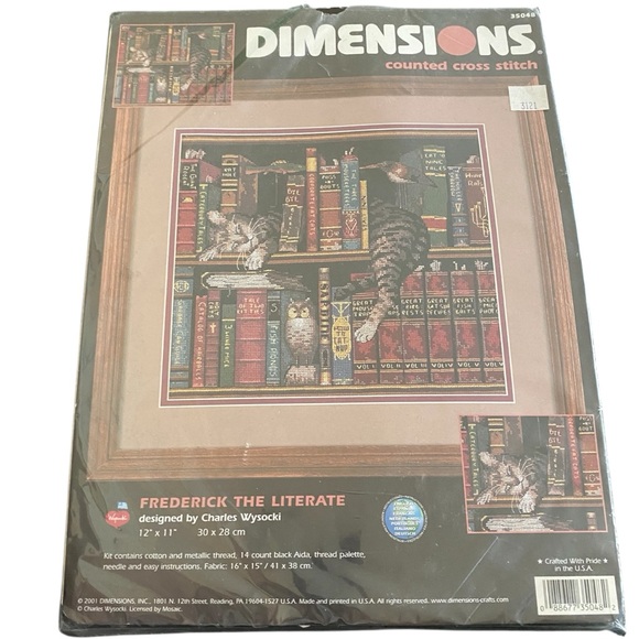dimensions Other - Dimensions NOM242755 Frederick The Literate Counted Cross Stitch Kit, 12" x 11"